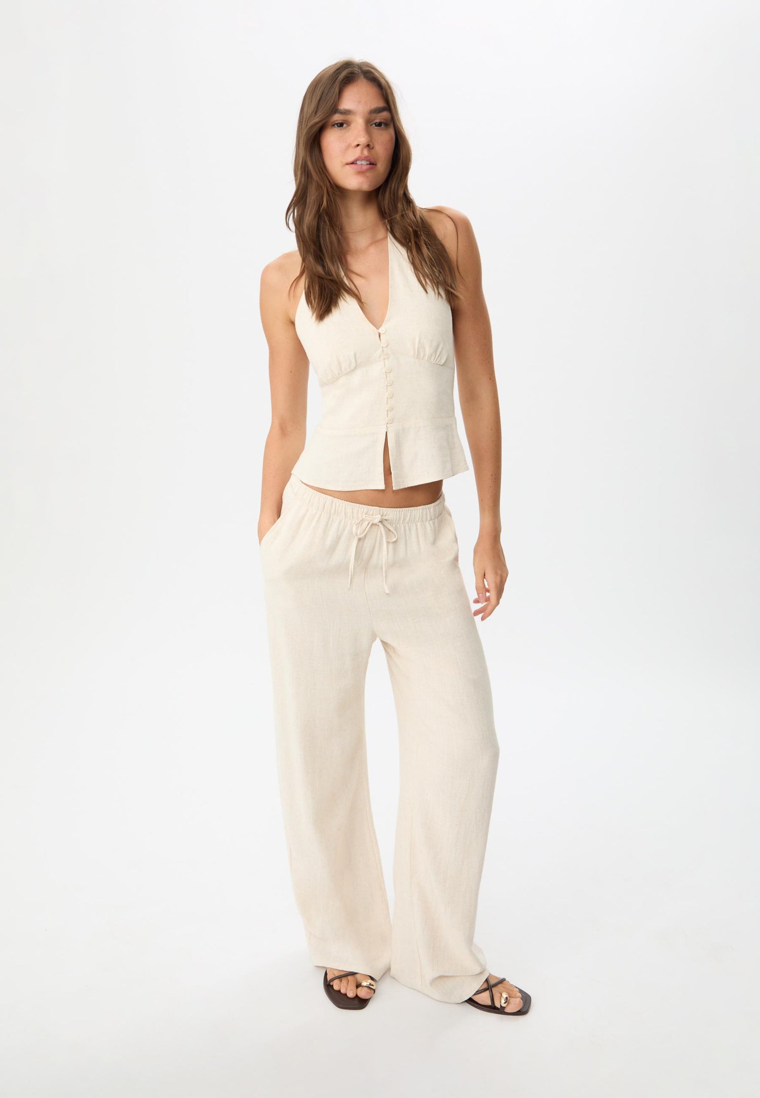 Pantalon lin écru