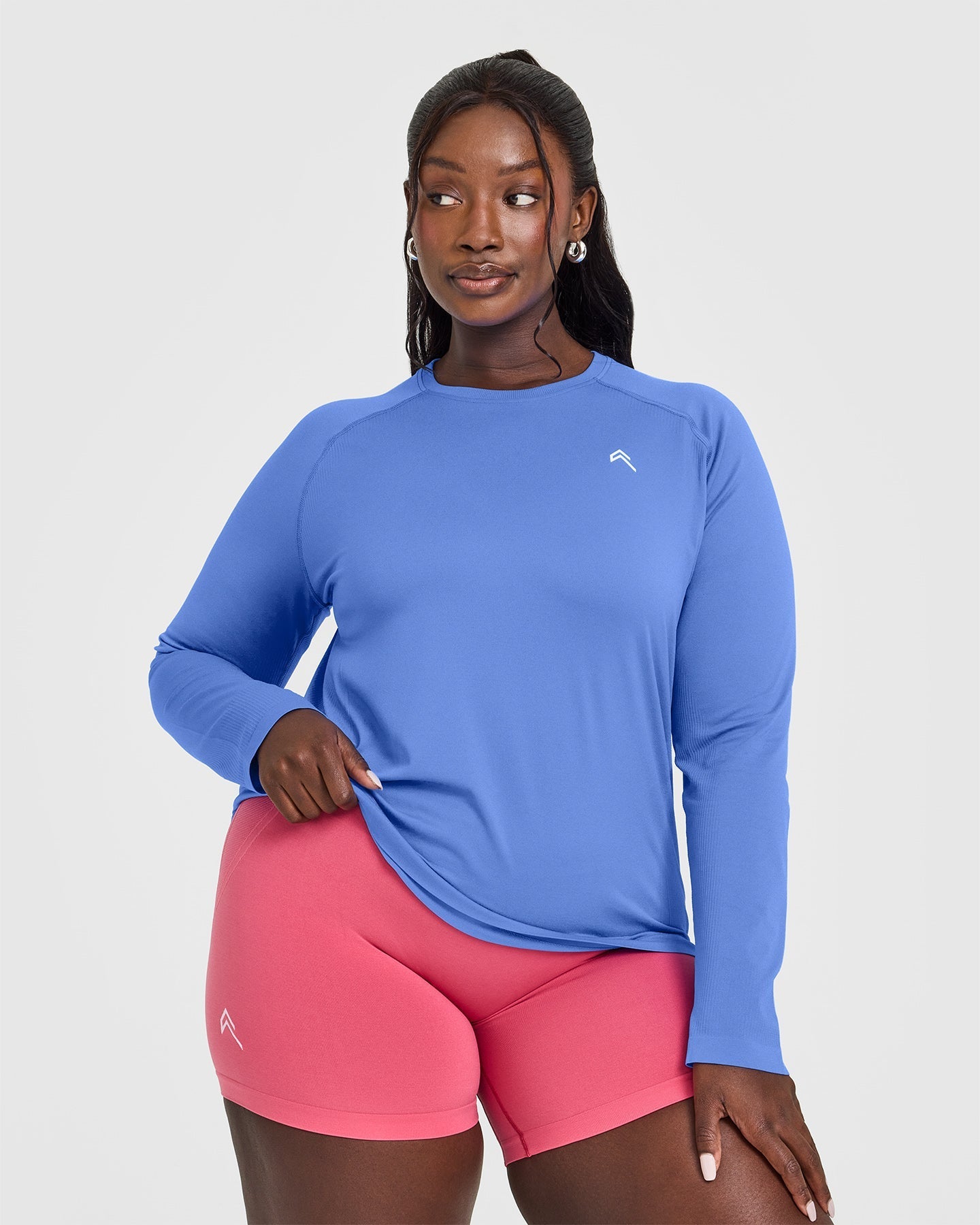 Go To Seamless Loose Long Sleeve Top | Glaucous Blue