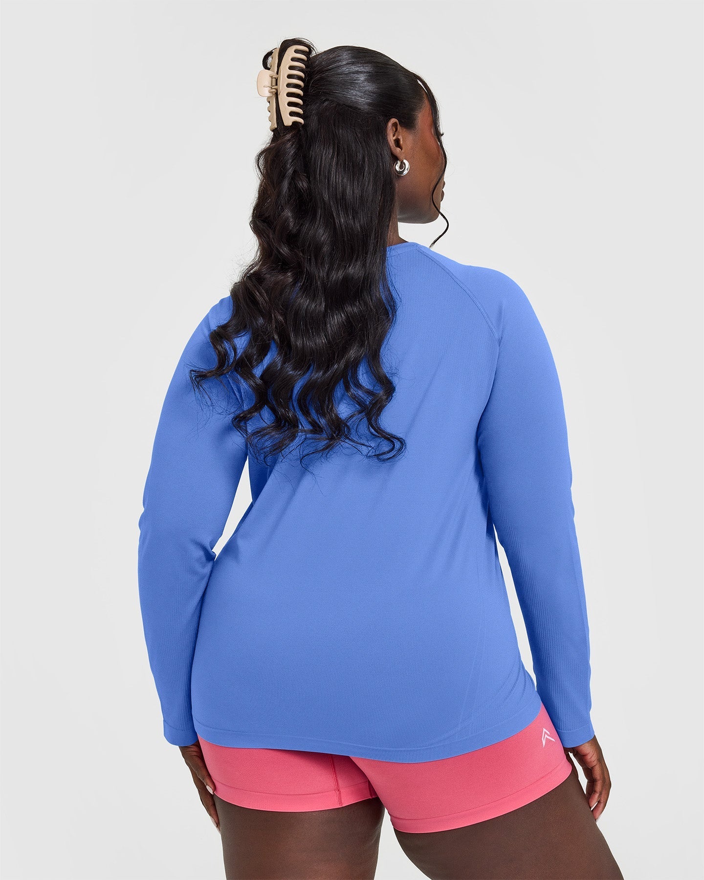Go To Seamless Loose Long Sleeve Top | Glaucous Blue