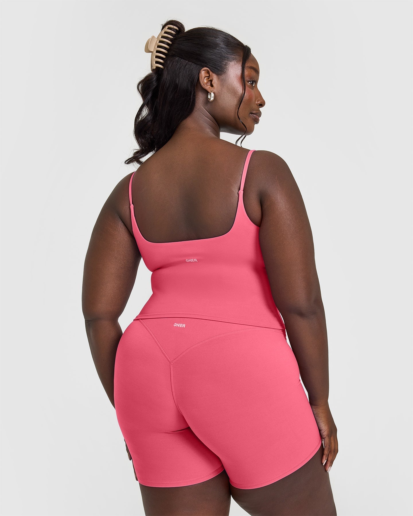 SoftMotion™ Strappy Mid Vest with Built in Bra Shelf | Dark Velvet Pink