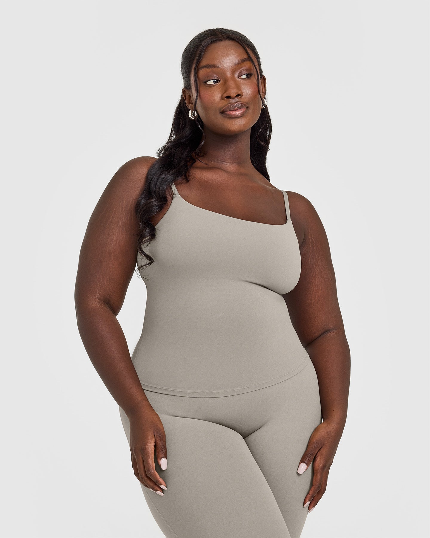 SoftMotion™ Strappy Vest with Built in Bra Shelf | Warm Sand