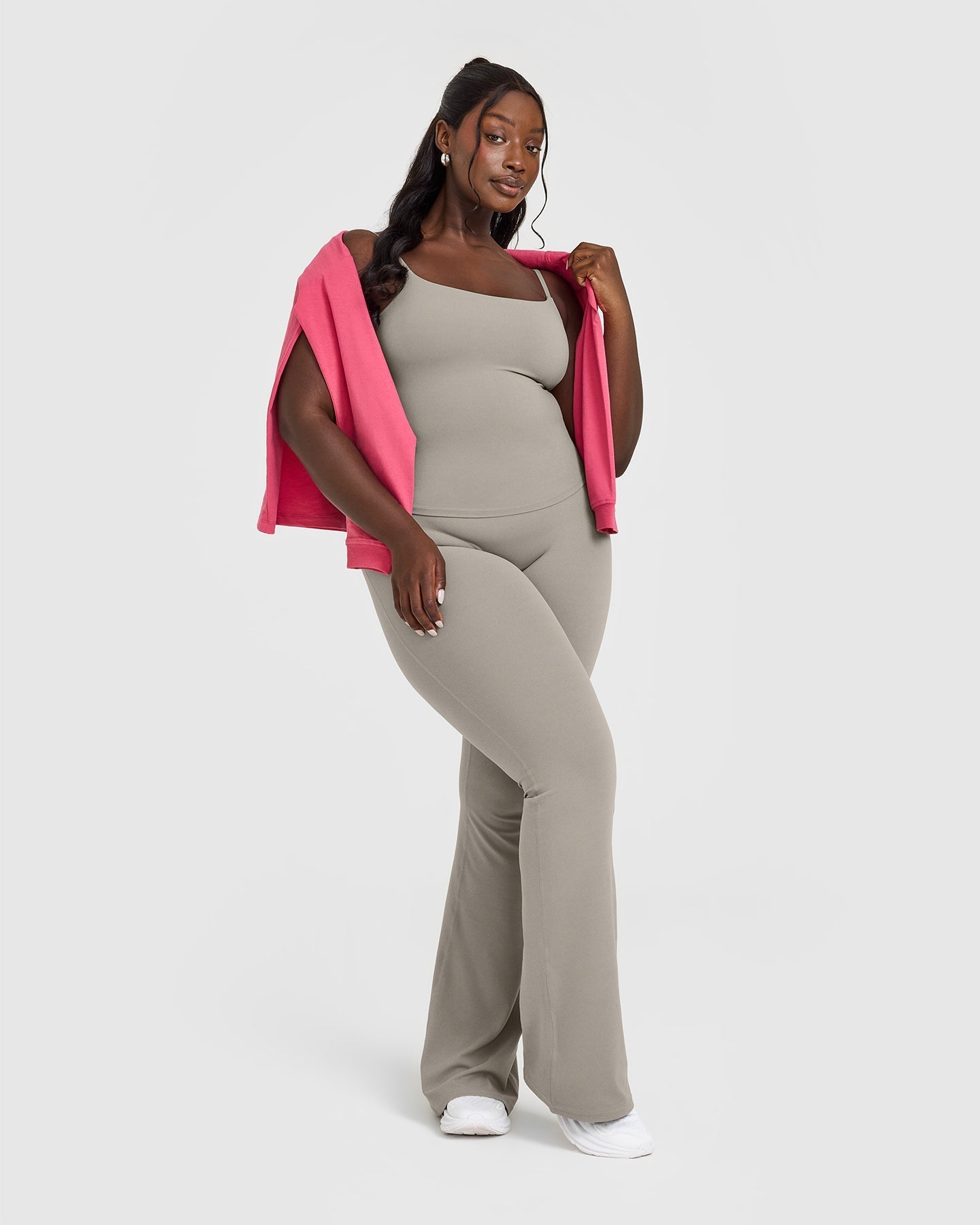 SoftMotion™ Strappy Vest with Built in Bra Shelf | Warm Sand