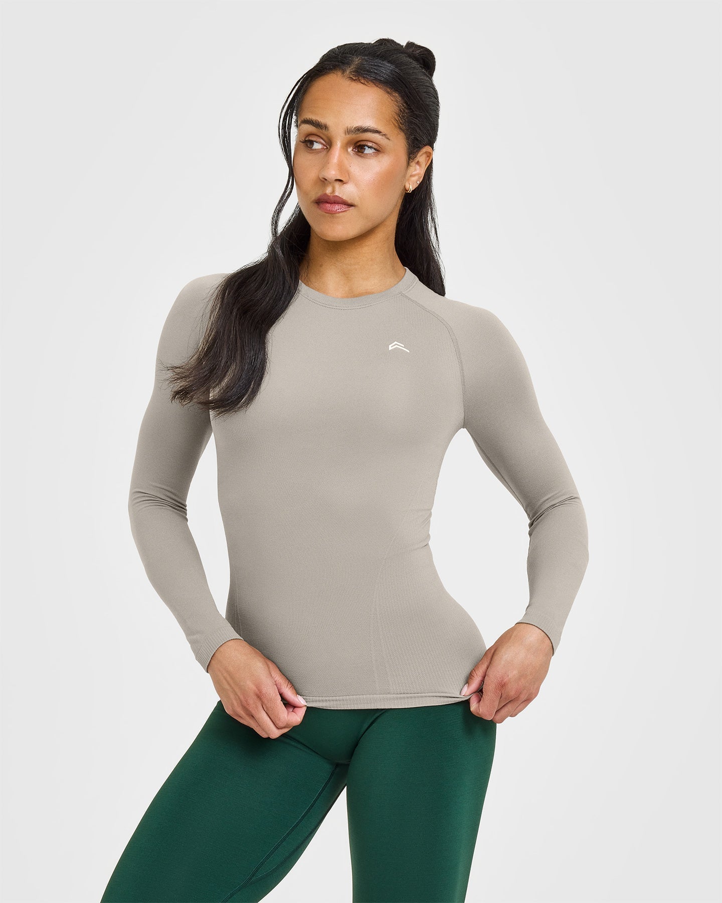 Go To Seamless Fitted Long Sleeve Top | Warm Sand