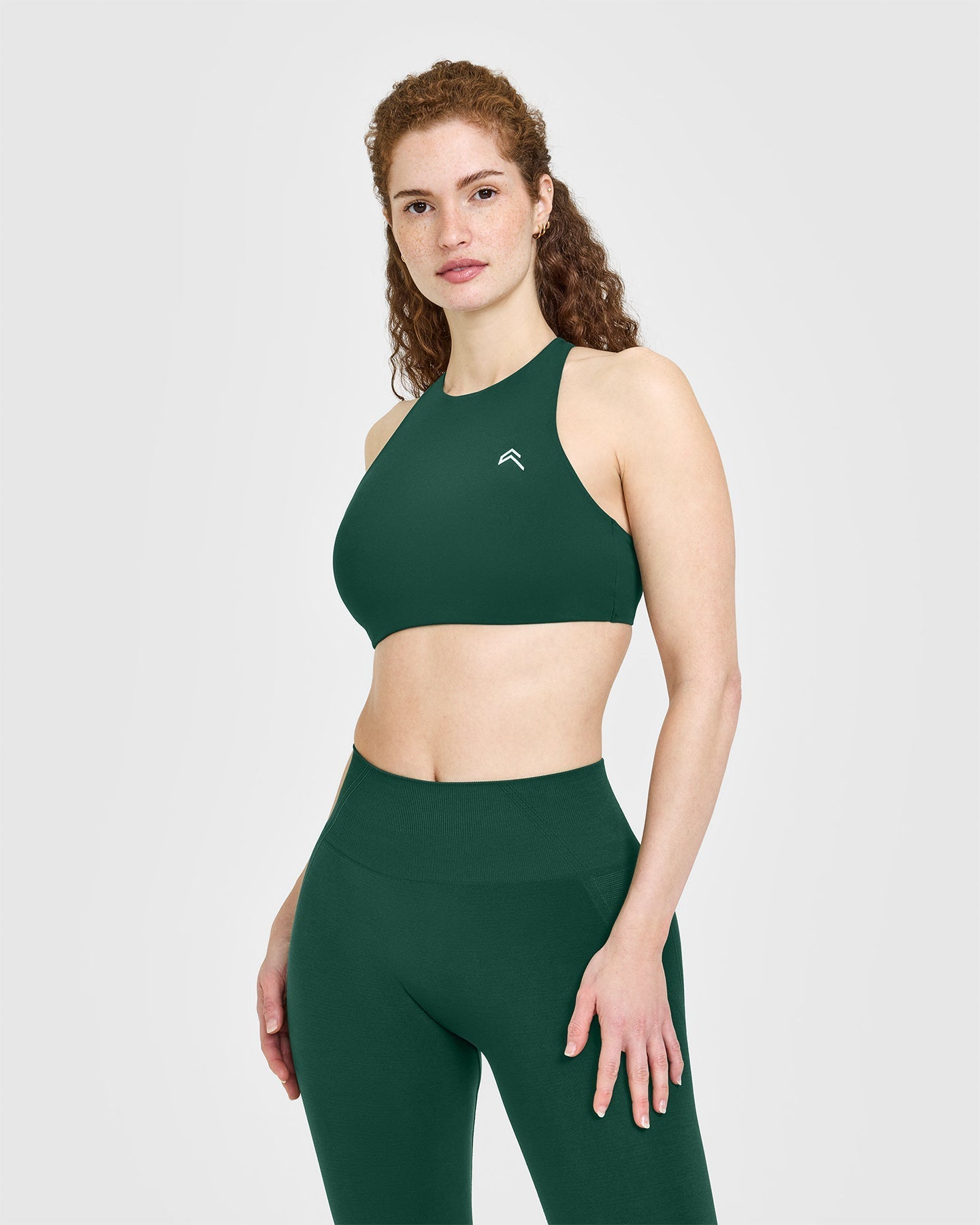 EasyLift™ High Neck Sports Bra | Racing Green