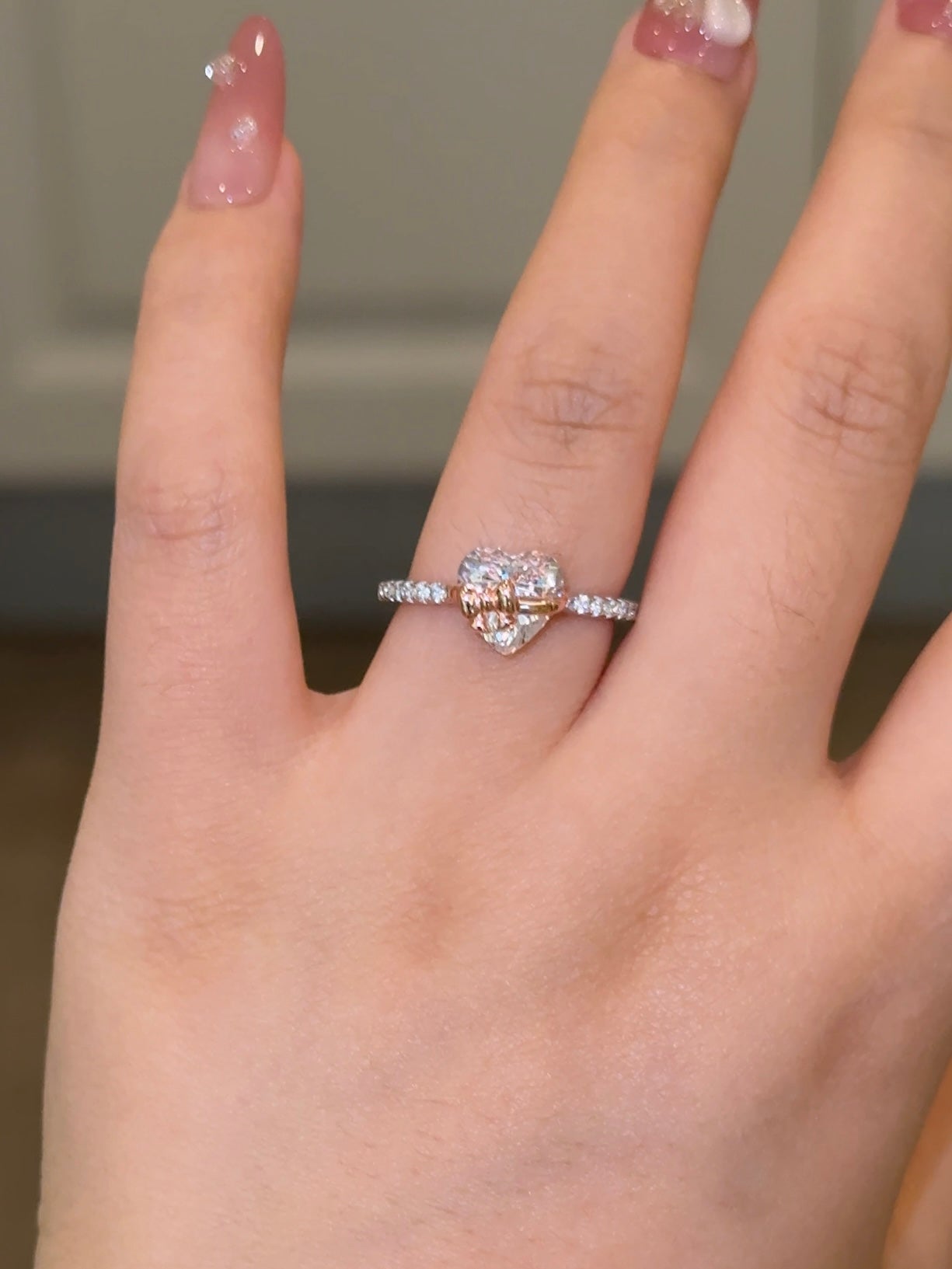 Bow Heart Ring
