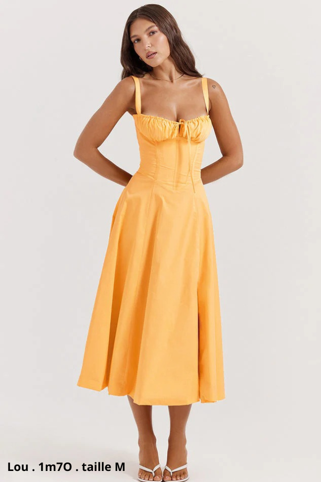 Robe corset orange