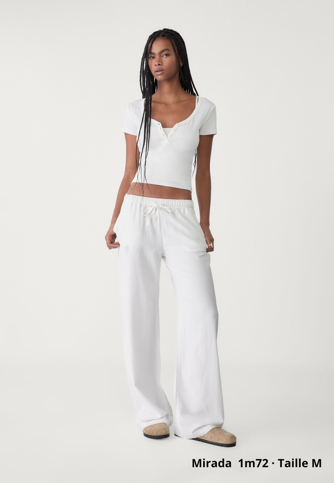 Pantalon lin Blanc