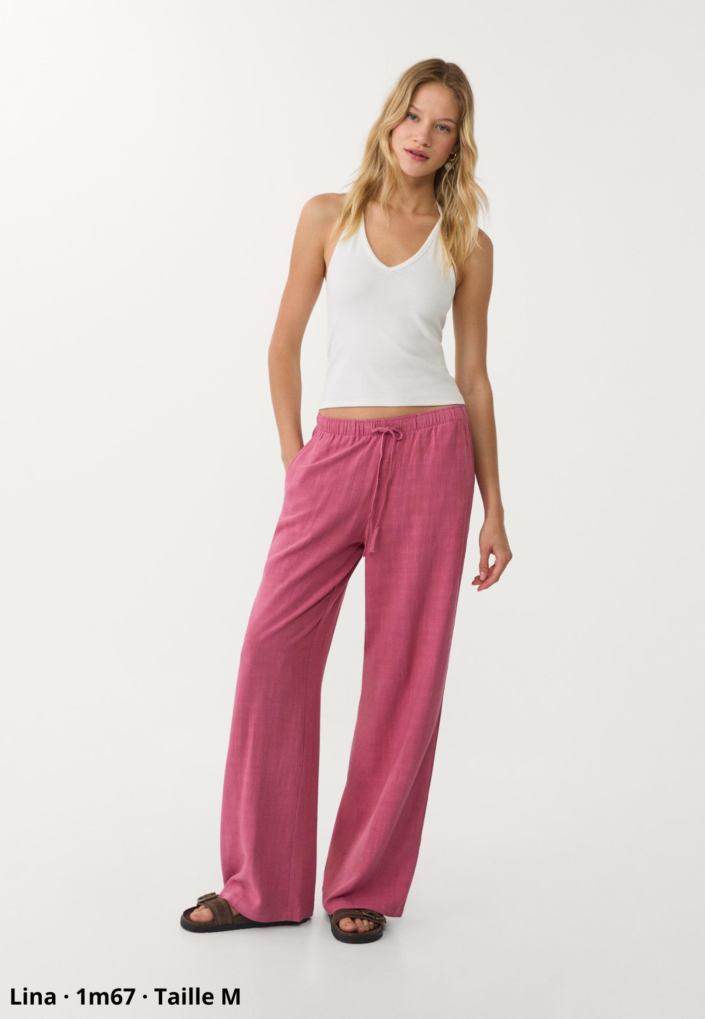 Pantalon lin Rose